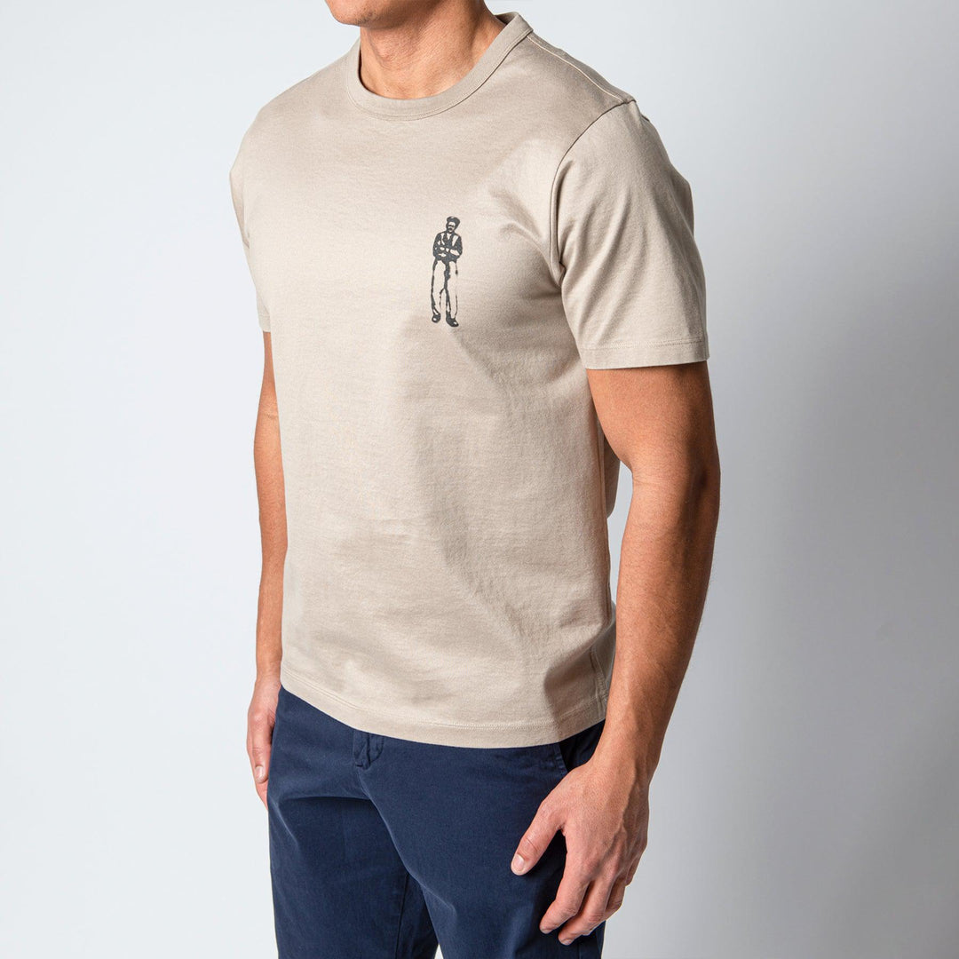 SHORT SLEEVE WASHED TEE BEIGE