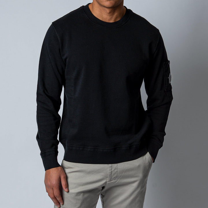 Crewneck Cotton Sweater Black