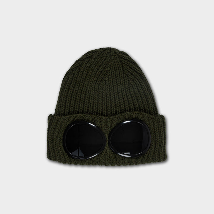 WOOL GOGGLE BEANIE IVY GREEN