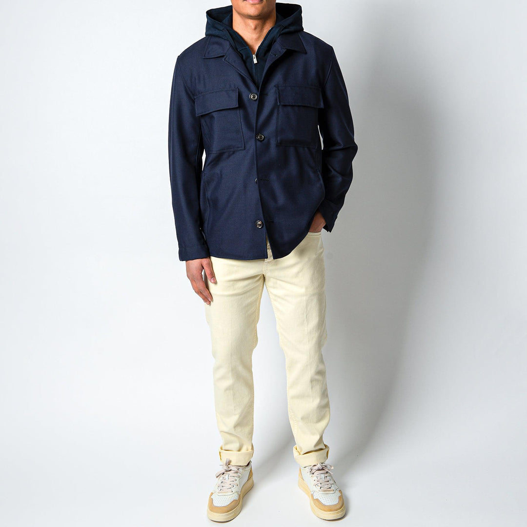 UGO LUXURY OVERSHIRT NAVY