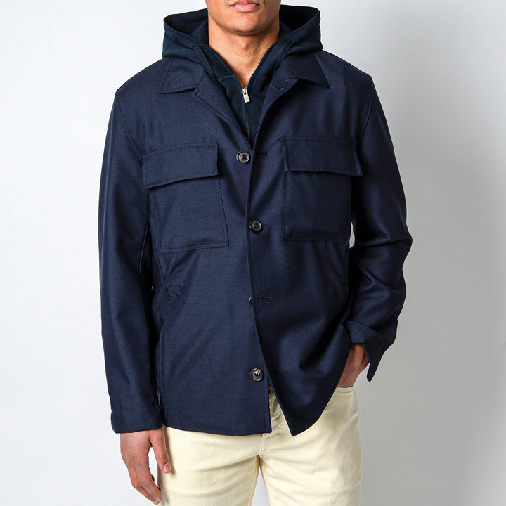 UGO LUXURY OVERSHIRT NAVY