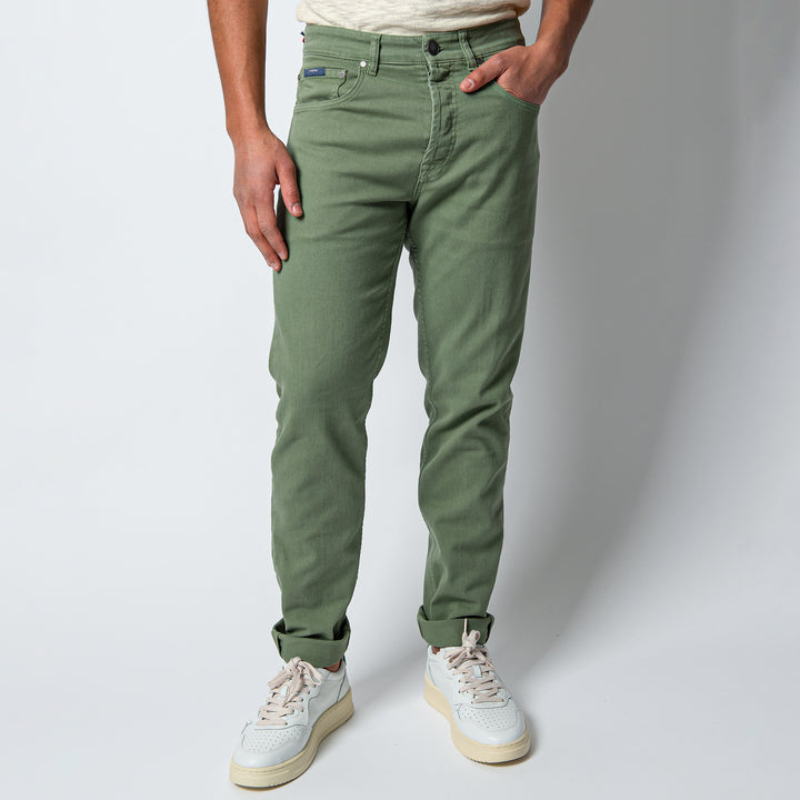 Jimmy Denim Dyed Trouser Green