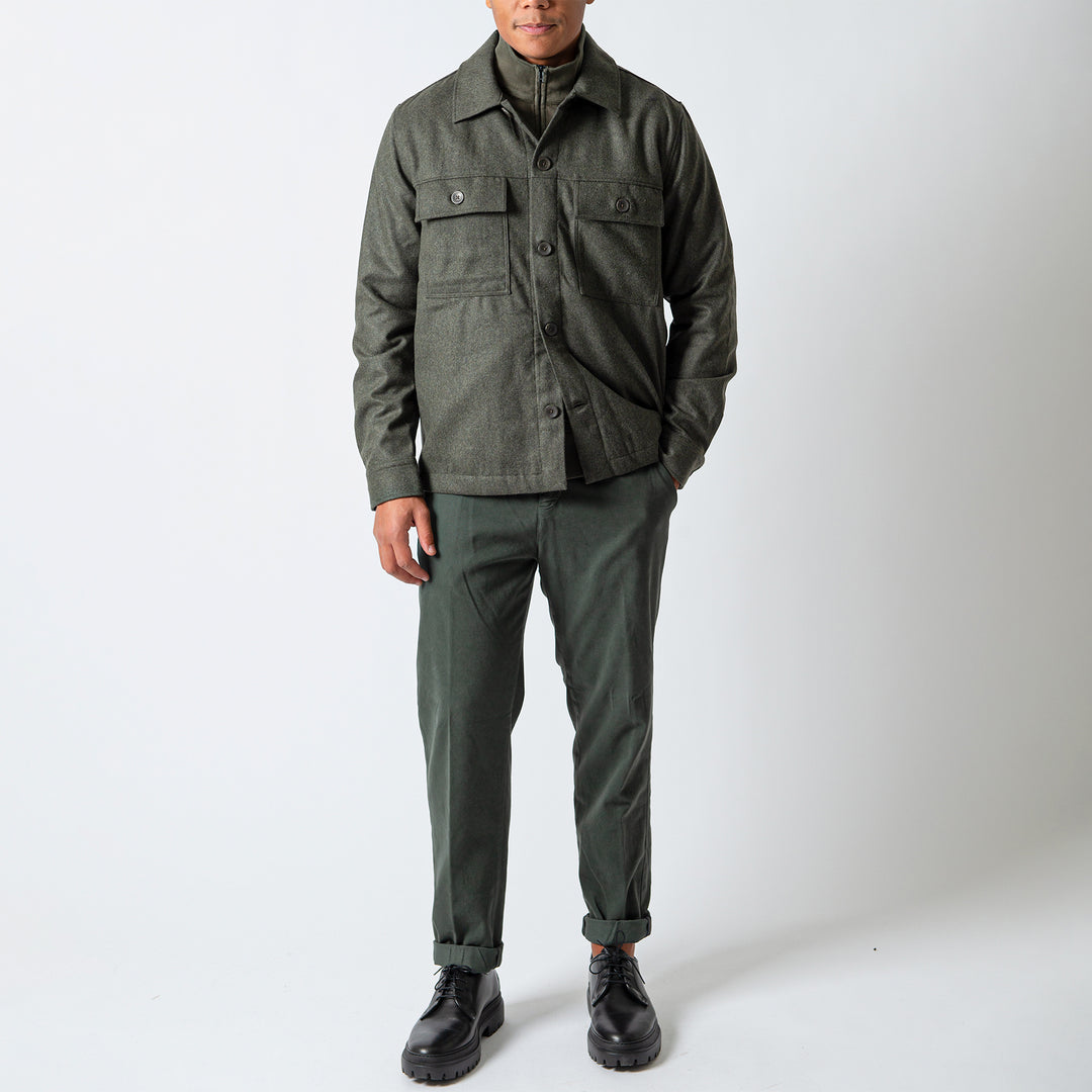 WILAS FLANNEL OVERSHIRT ARMY