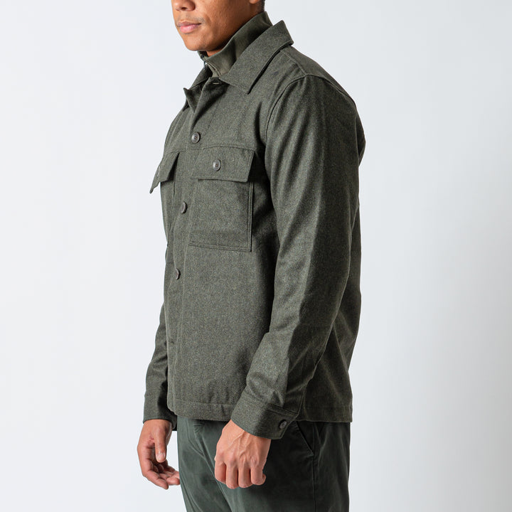 WILAS FLANNEL OVERSHIRT ARMY