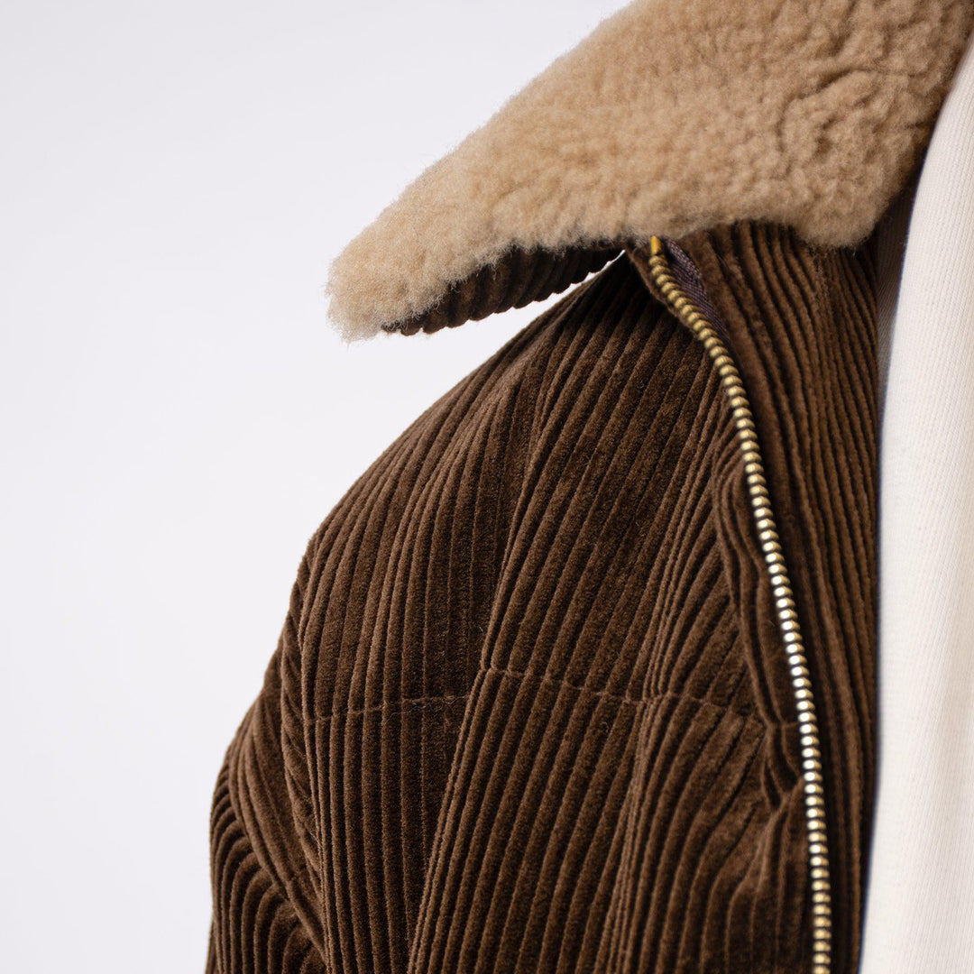 LE BLOUSON VELOURS CÙTELÈ BROWN