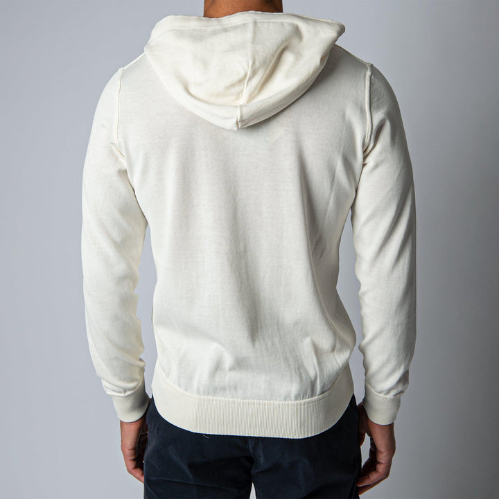 LUXURY CREPED COTTON HOODIE CREAM