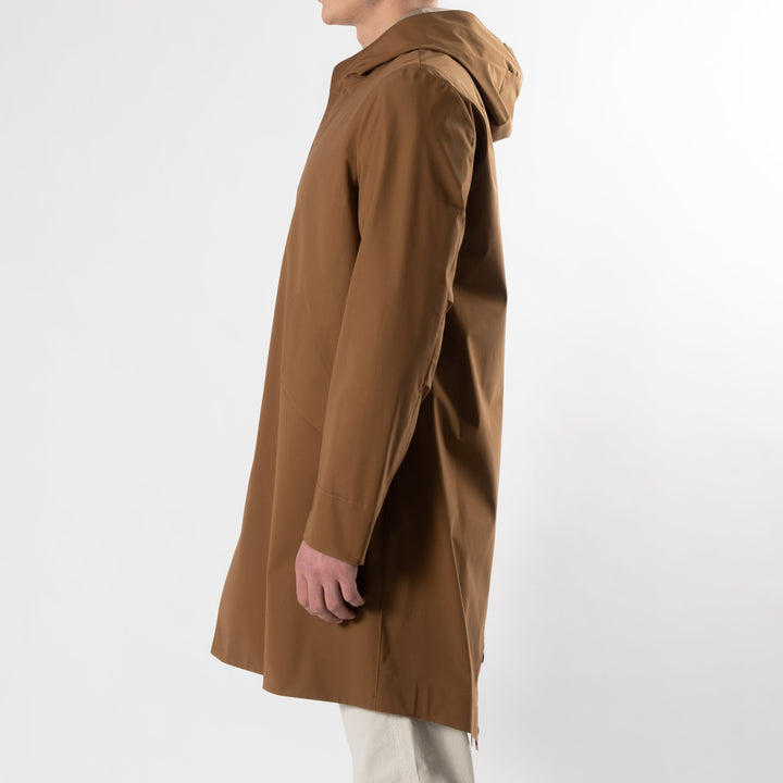 FISHTAIL PARKA BICOLOUR LIGHT TECHNIC TOBACCO