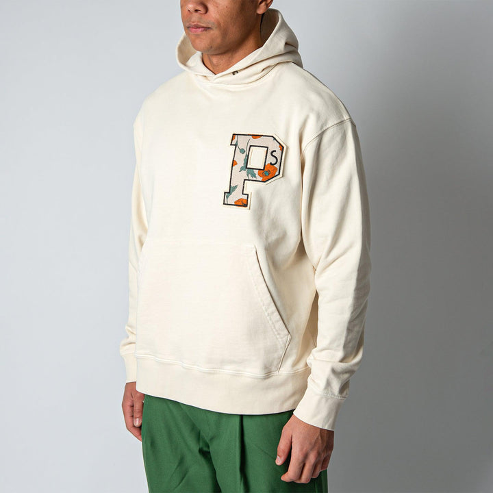 PATCHED HOODED SWEATER ECRU