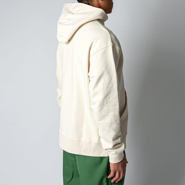 Patched Hooded Sweater Ecru