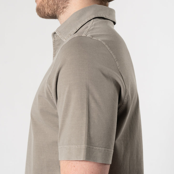 JERSEY PIQUE POLO SS TAUPE
