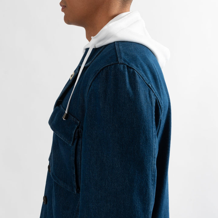 MAN SHIRT JACKET WASHED DENIM