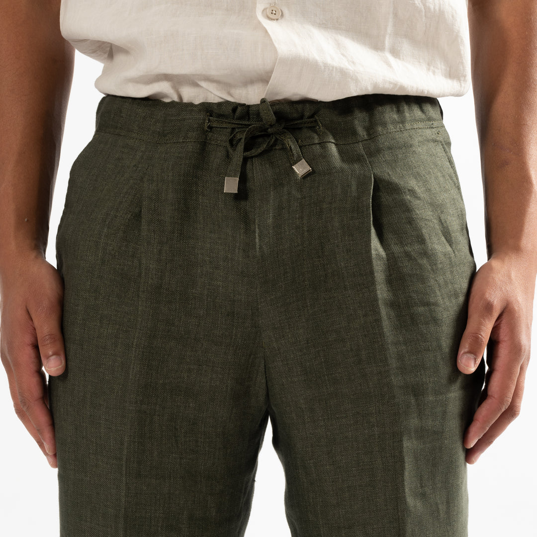 Isac Drawstring Trouser Green