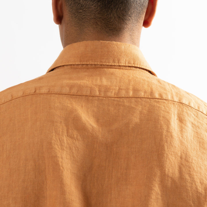 CASUAL LINEN SHIRT ORANGE