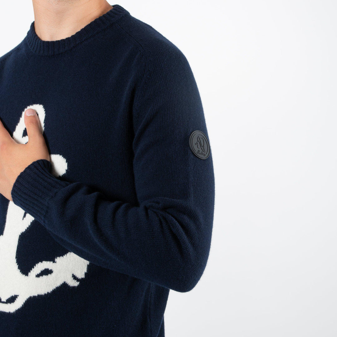 KNITTED SWEATER WITH ANCHOR NAVY