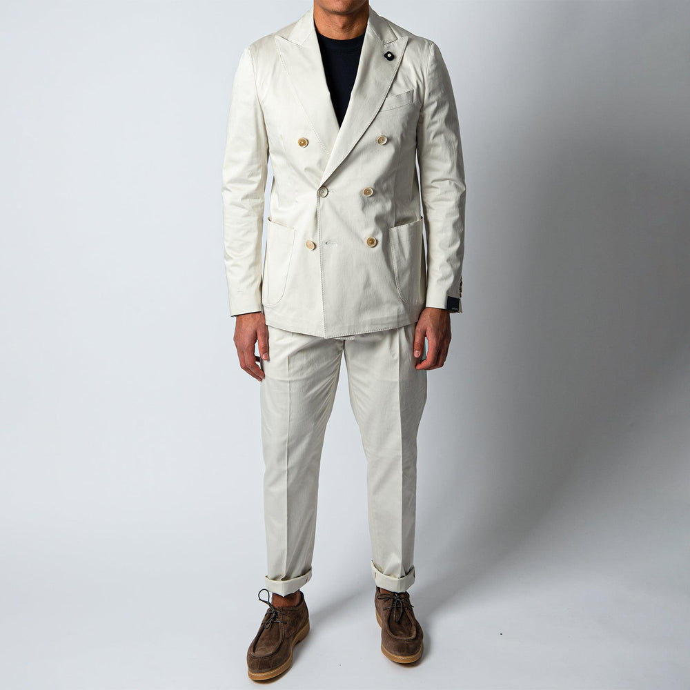 MAN JACKET SPECIAL LINE SAND – LARDINI, helbild på modell framifrån