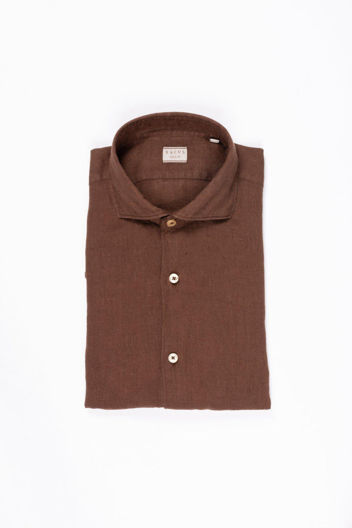 LINEN SHIRT 109 BROWN