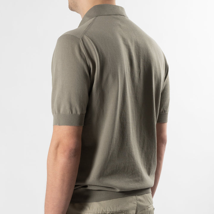 LUXURY COTTON POLO SS TAUPE