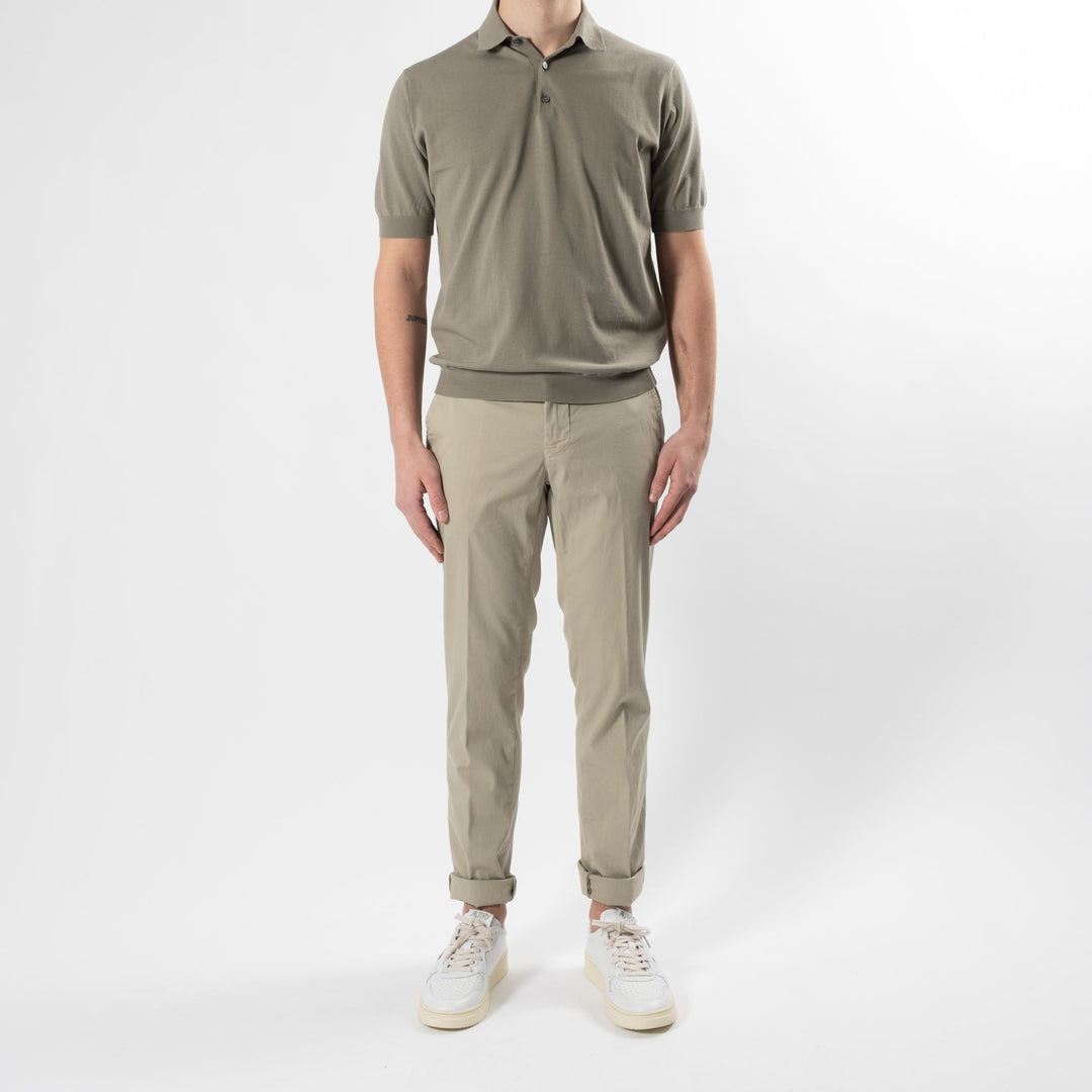 LUXURY COTTON POLO SS TAUPE