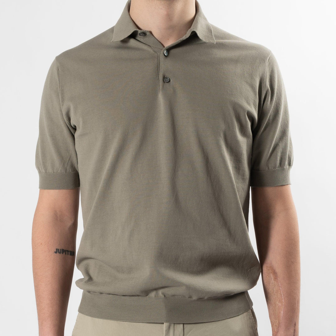 LUXURY COTTON POLO SS TAUPE