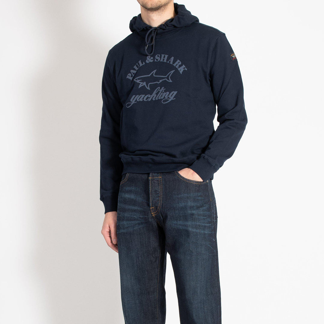 MEN'S KNITTED HOODIE C.W. COTTON BLUE