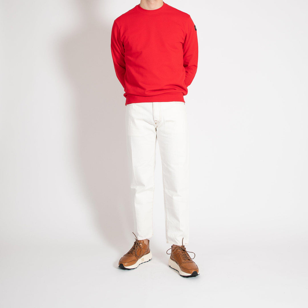 MEN'S KNITTED ROUNDNECK C.W. COTTON RED
