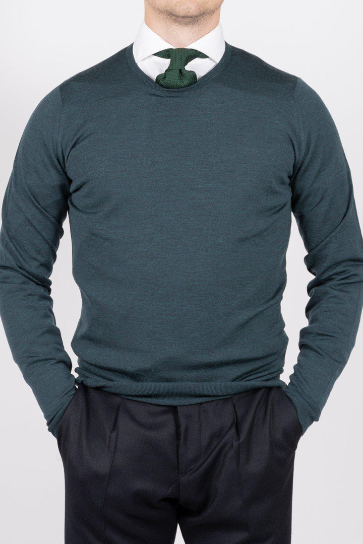 MERINO CREW NECK PULLOVER GRÖN