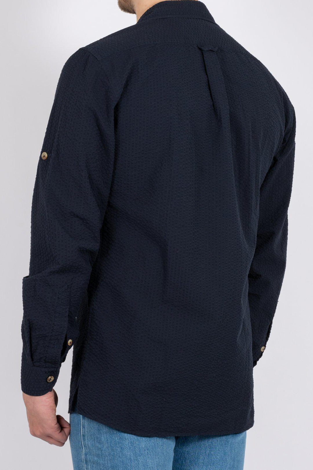 NICO SEARSUCKER HYBRIDSHIRT NAVY