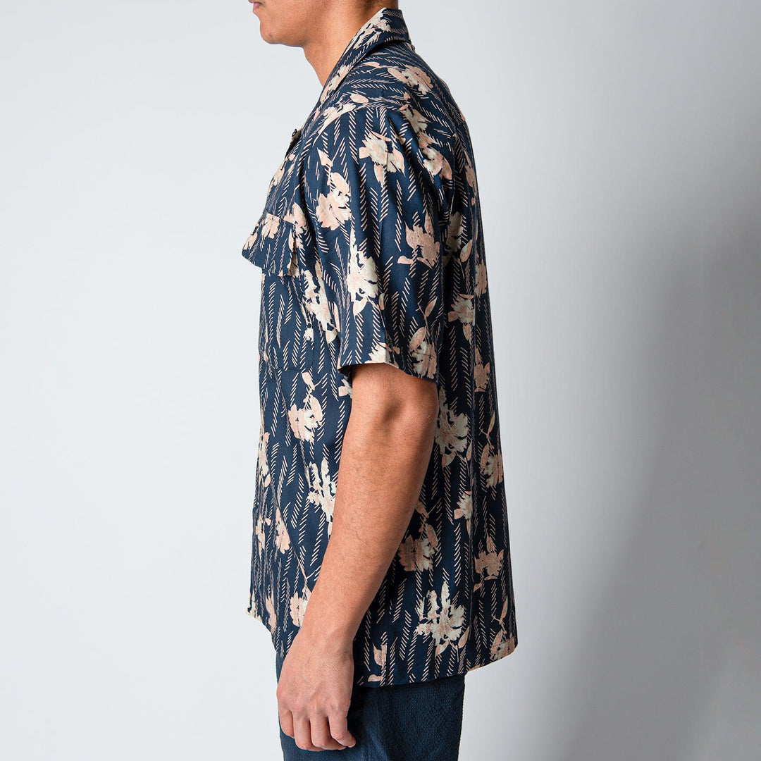 DANIEL SS SHIRT NAVY PRINT