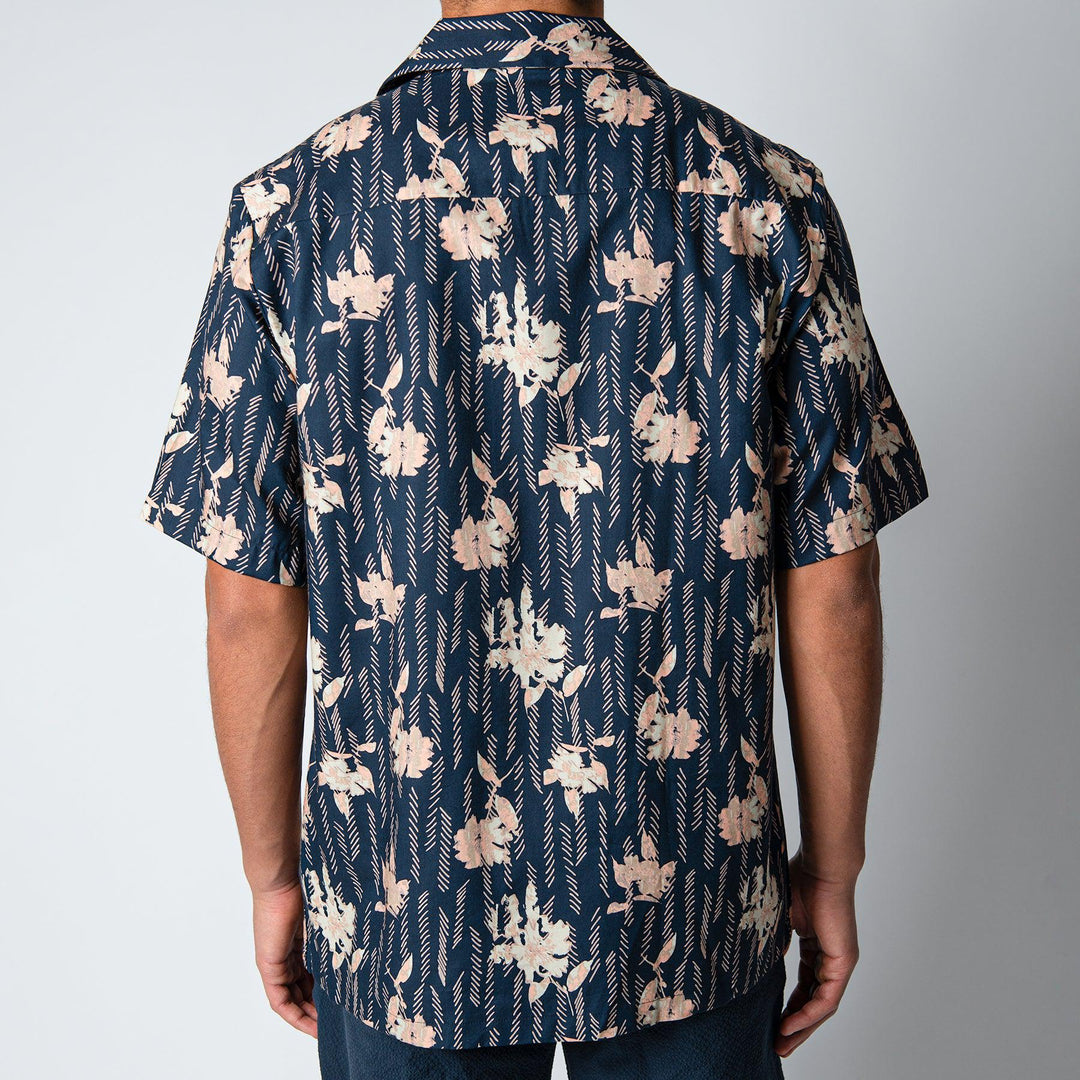 DANIEL SS SHIRT NAVY PRINT