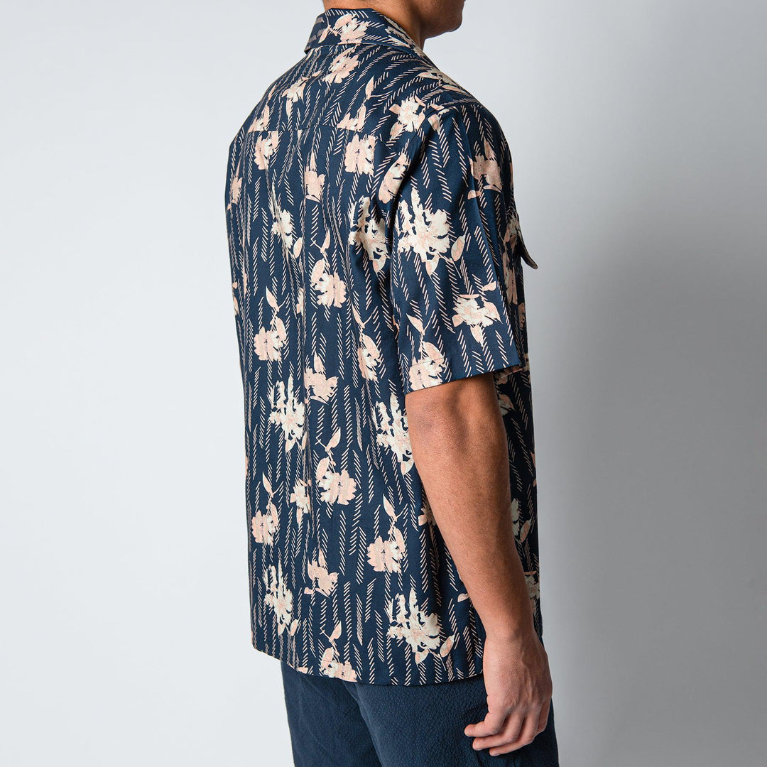 DANIEL SS SHIRT NAVY PRINT