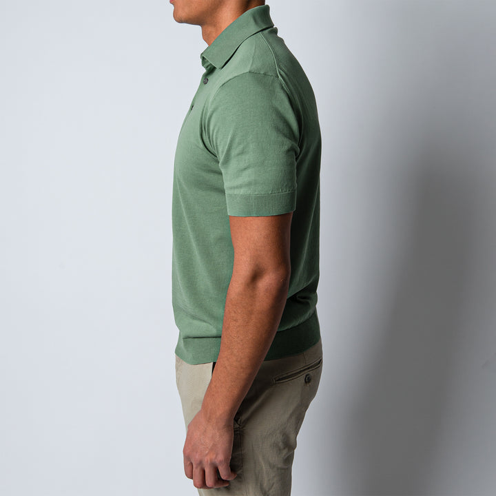 LUXURY 3 BUTTON POLO SHIRT TAUPE