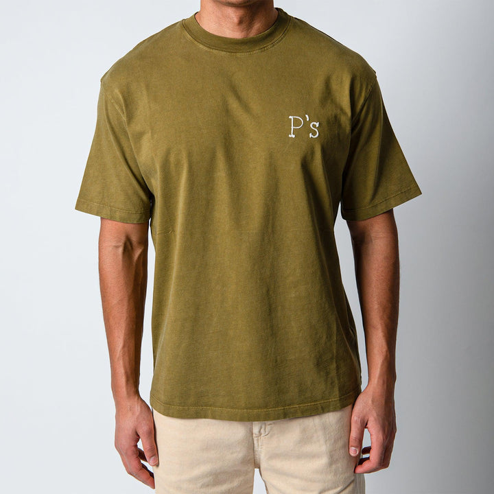 T-SHIRT HAND EMBROIDERY P´S OLIVE