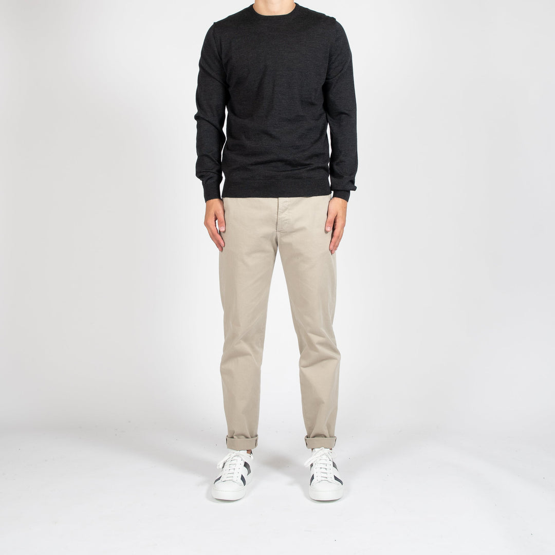 ROYAL 120'S MERINO CREWNECK ANTRACITE