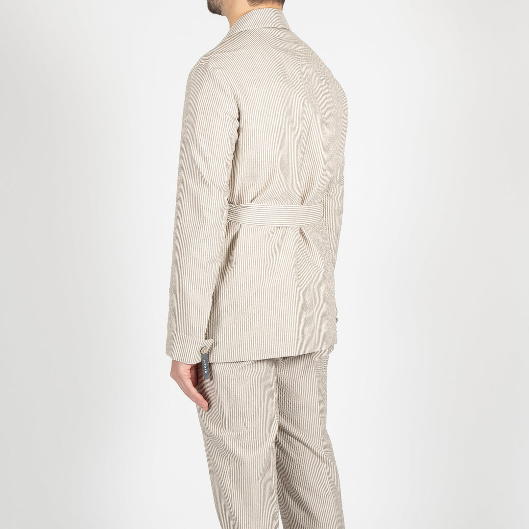 SAFARI SEARSUCKER JACKET BROWN