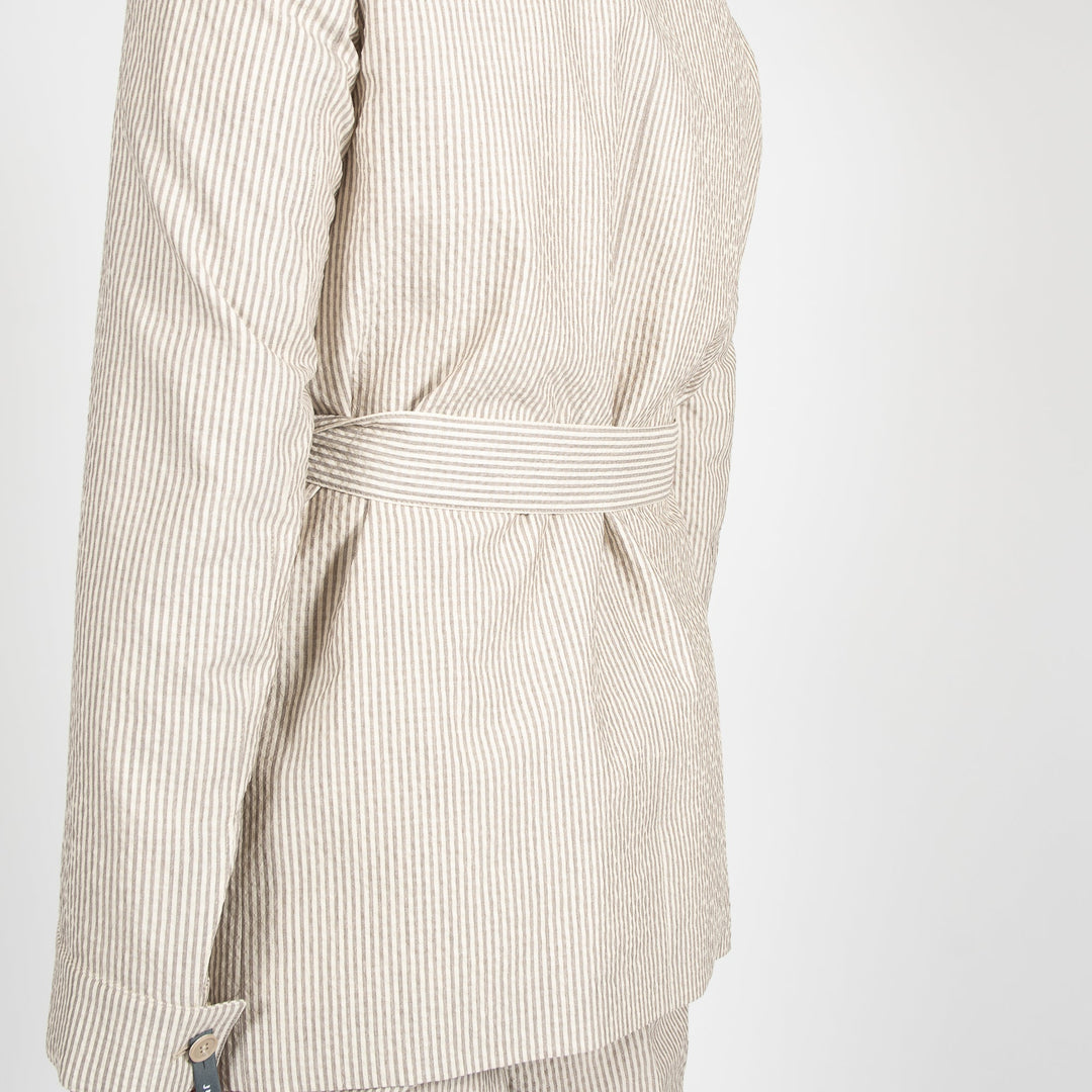SAFARI SEARSUCKER JACKET BROWN