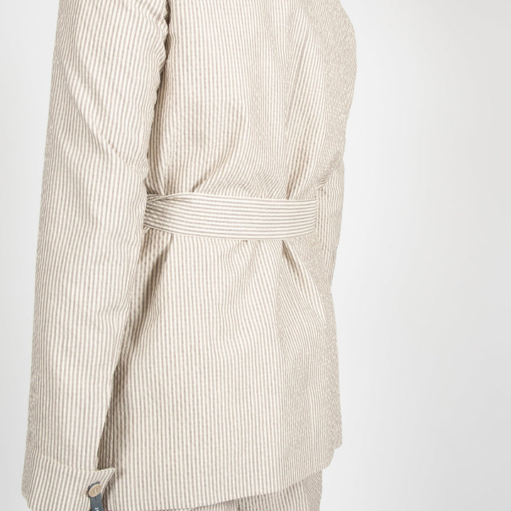 SAFARI SEARSUCKER JACKET BROWN
