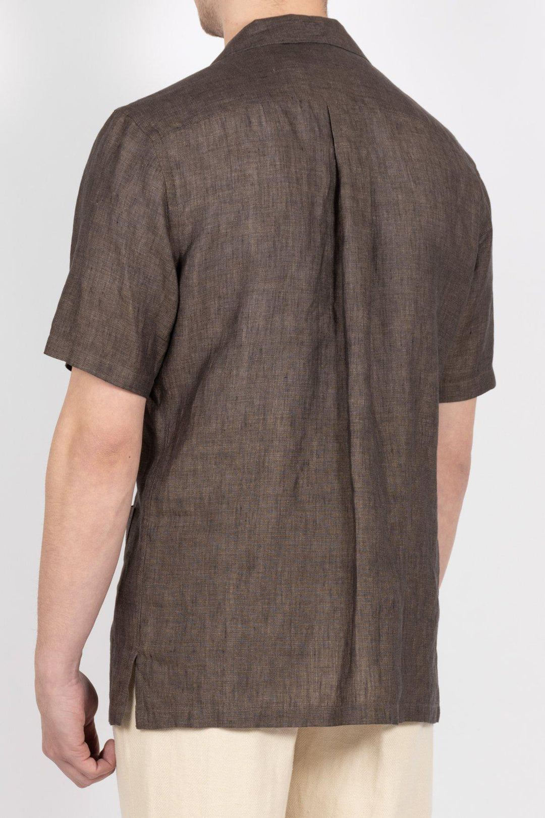 SANTIAGO CUBA LINEN SHIRT BROWN