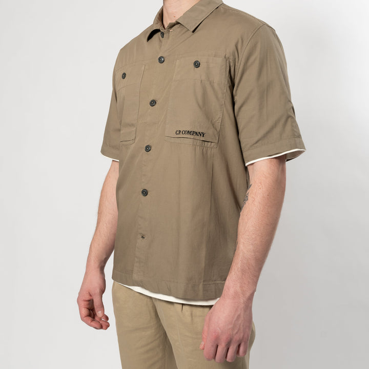 SHORT SLEEVE RIPSTOP SHIRT BEIGE