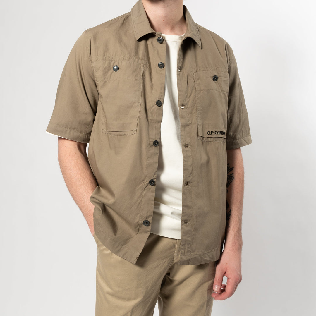 SHORT SLEEVE RIPSTOP SHIRT BEIGE