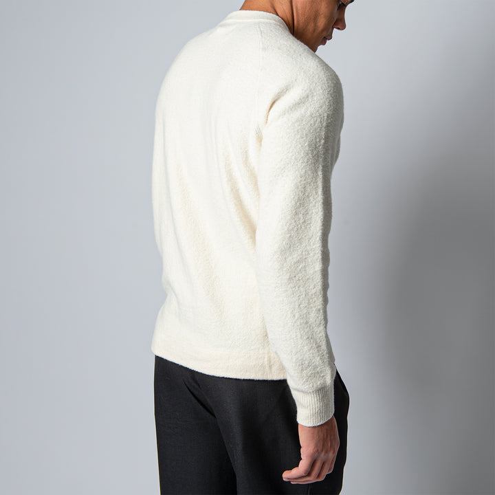 MAGLIA TERRY KNITTED SWEATER NATURAL