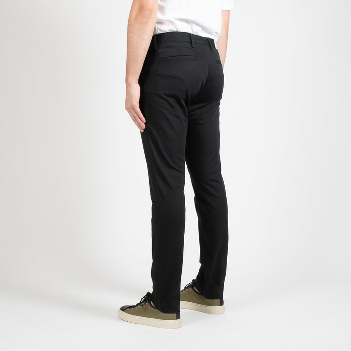 THEO COTTON STRETCH TROUSER BLACK