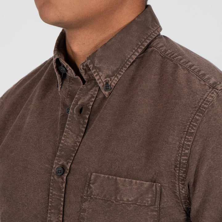 WASHED OXFORD SHIRT BROWN