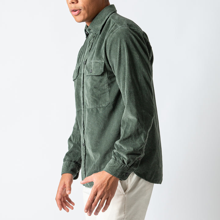 CORD OVERSHIRT GREEN