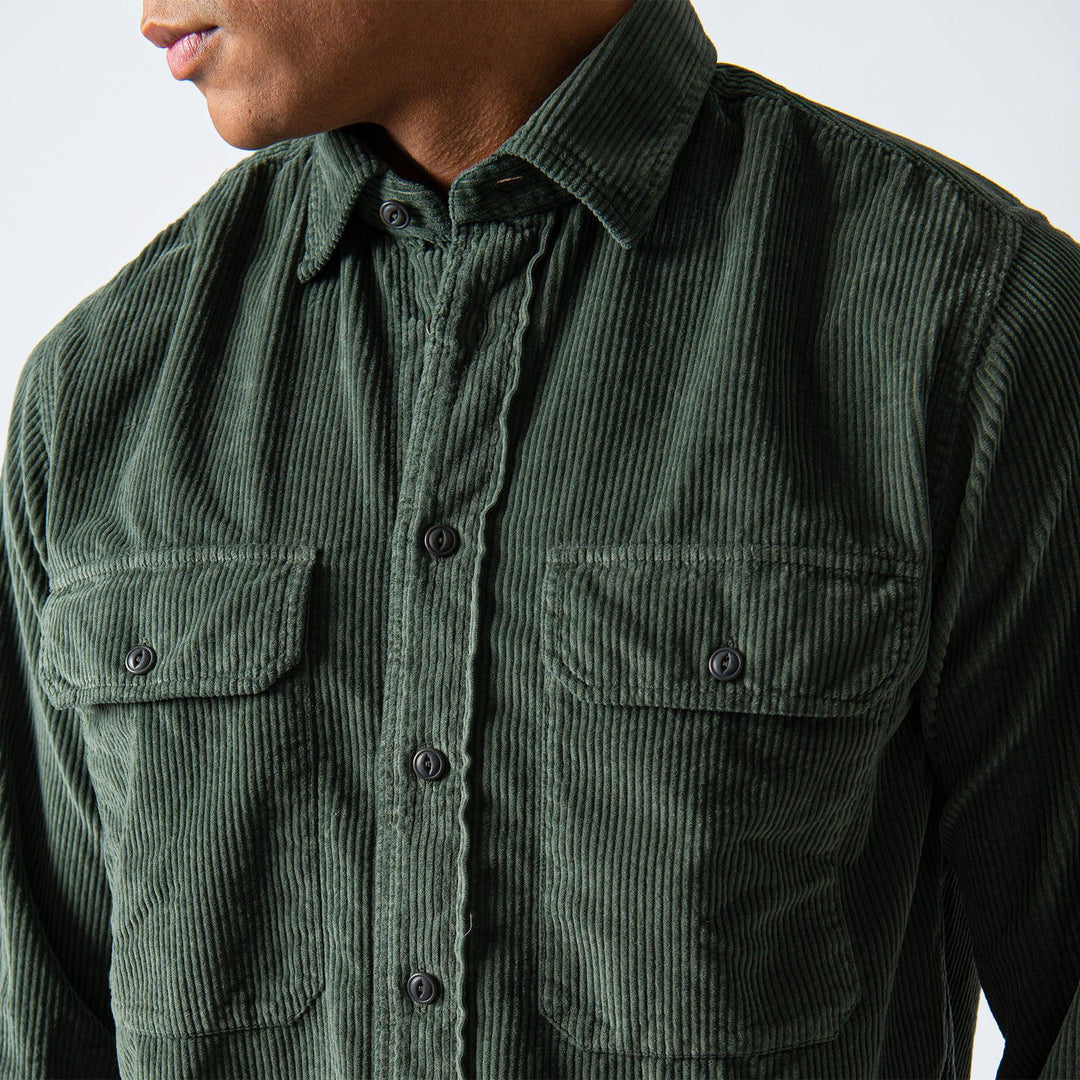 CORD OVERSHIRT GREEN